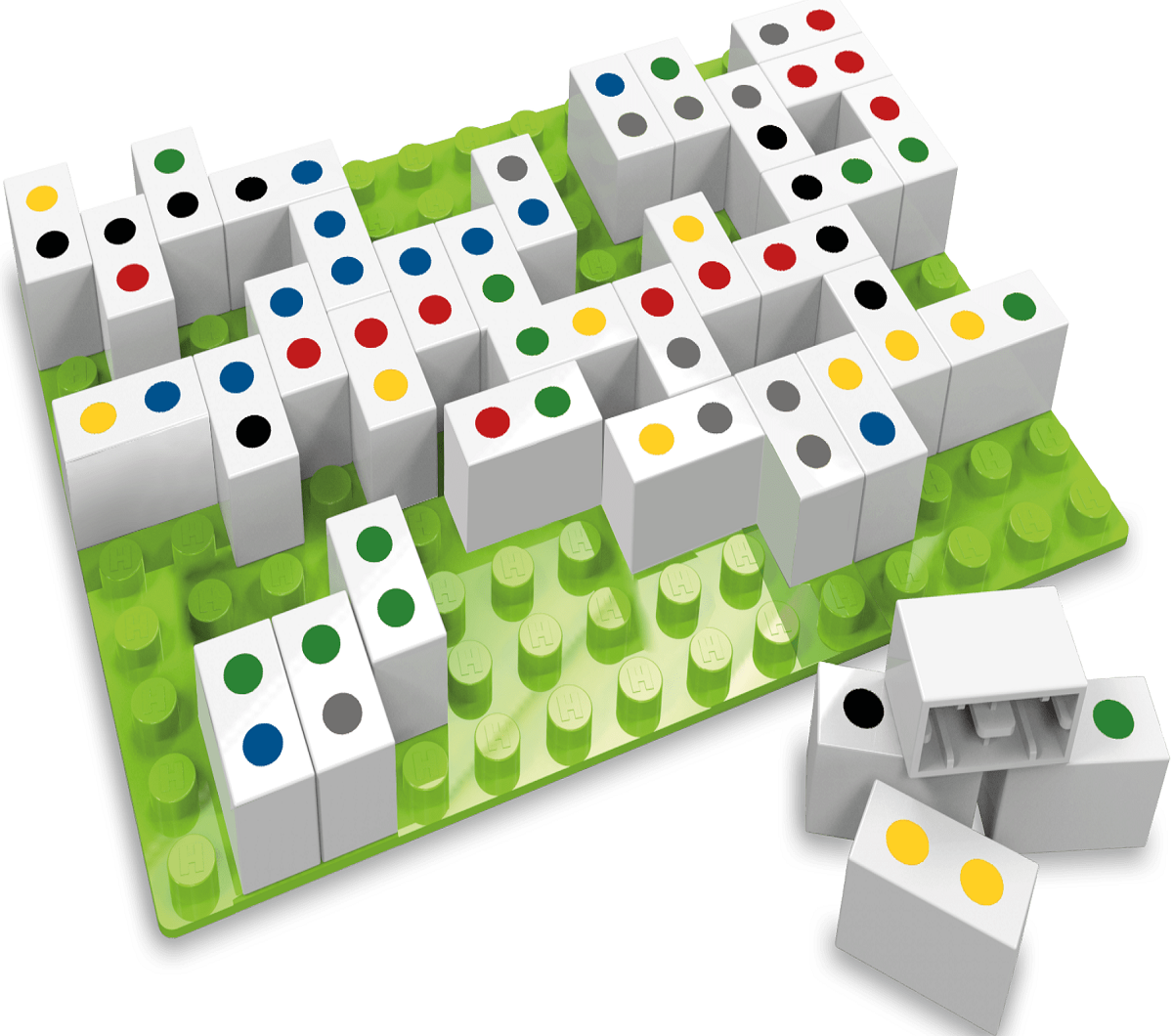 Imaginea produsului 'Joc 2 în 1: Potrivește 4 și Domino curcubeu'