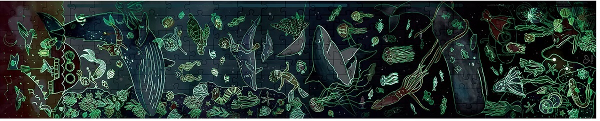 Imaginea produsului 'Puzzle fotoluminescent. Viața acvatică'