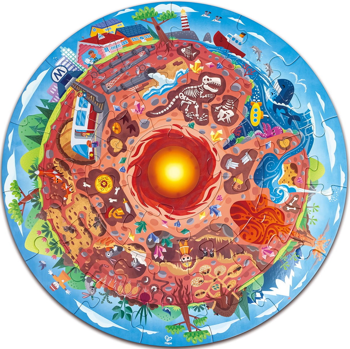 Imaginea produsului 'Puzzle. Lumea subterană cu LED'