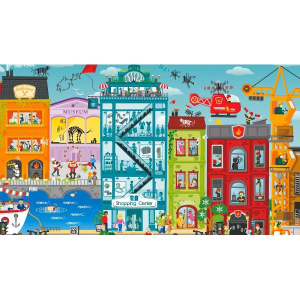 Puzzle. Orasul animat
