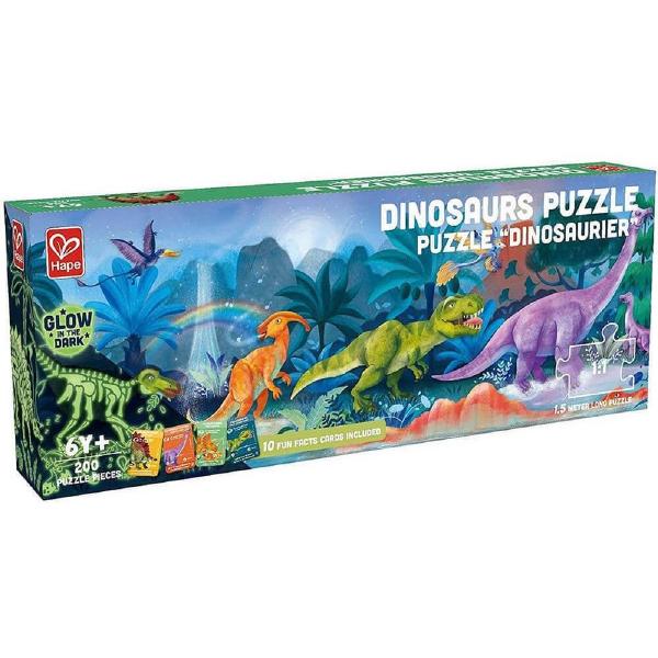 Puzzle fotoluminescent. Dinozauri