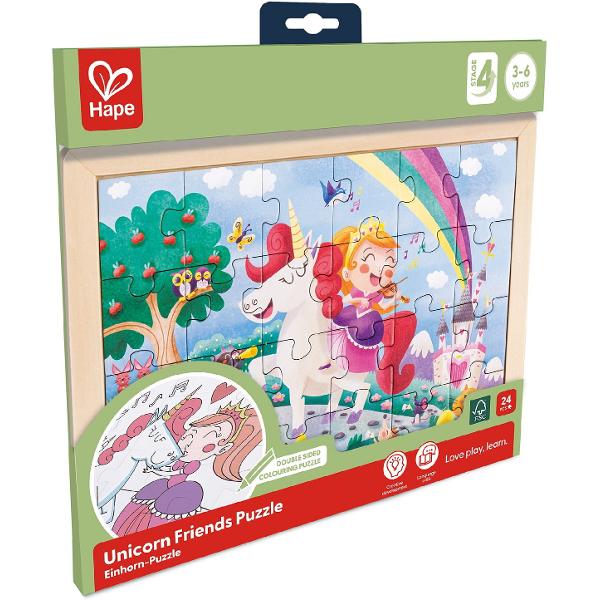 Puzzle din lemn 2 in 1. Unicorn