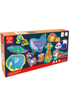 Imaginea produsului 'Set 10 puzzle-uri. Prietenii junglei'