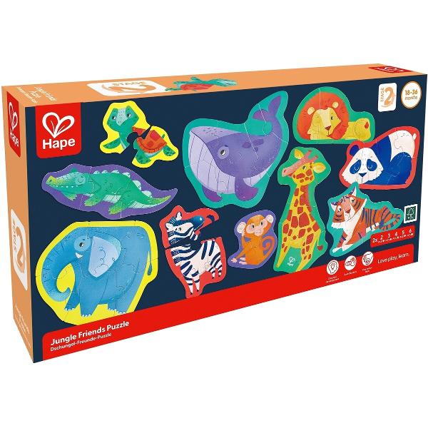 Set 10 puzzle-uri. Prietenii junglei