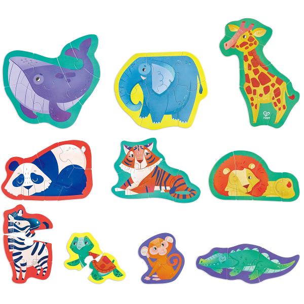 Set 10 puzzle-uri. Prietenii junglei