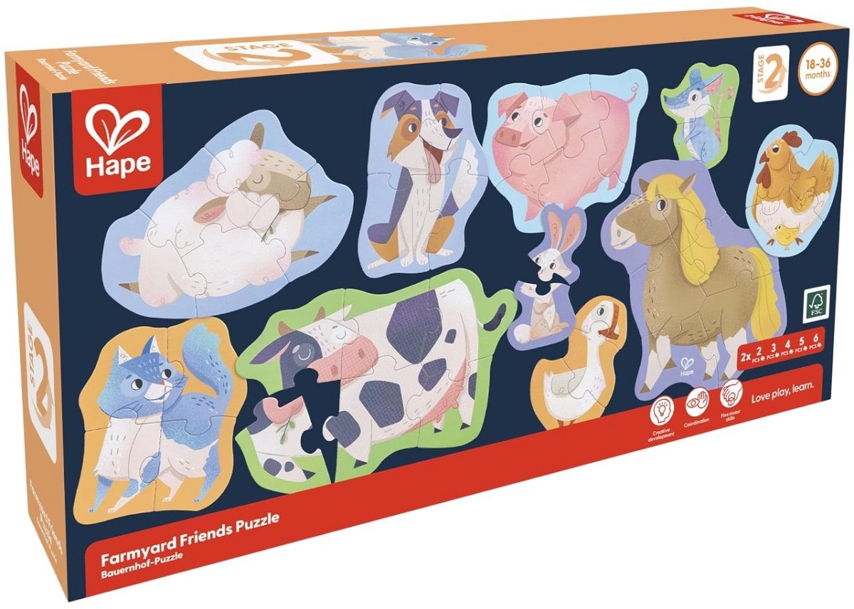 Imaginea produsului 'Set 10 puzzle-uri. Prietenii de la fermă'