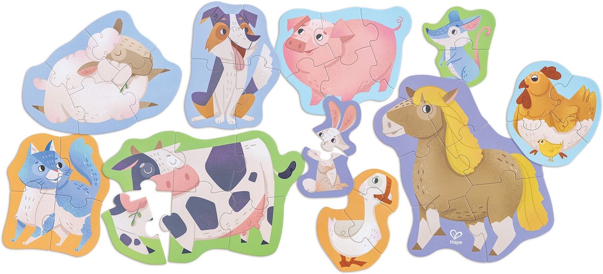 Imaginea produsului 'Set 10 puzzle-uri. Prietenii de la fermă'