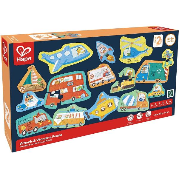 Set 15 puzzle-uri. Vehicule