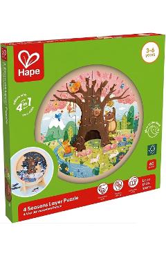 Imaginea produsului 'Puzzle 4 în 1 din lemn. 4 anotimpuri'