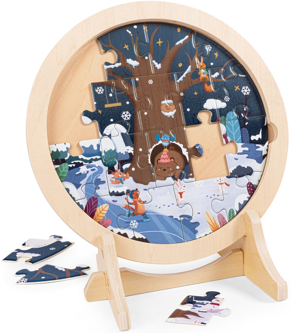 Imaginea produsului 'Puzzle 4 în 1 din lemn. 4 anotimpuri'