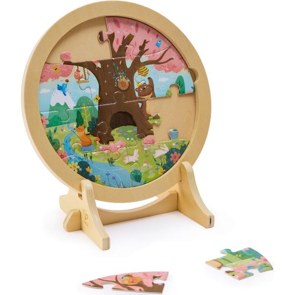 Puzzle 4 in 1 din lemn. 4 anotimpuri