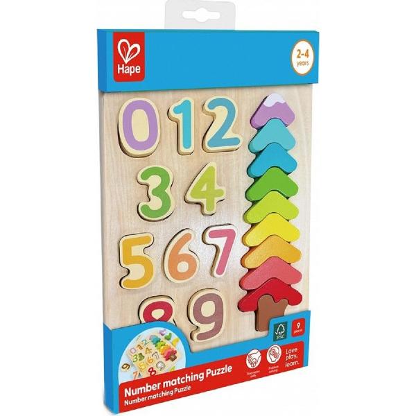 culori si numere - puzzle din lemn