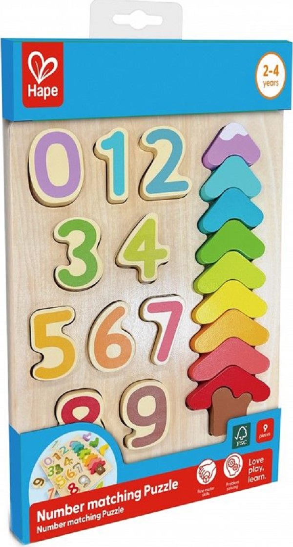 Imaginea produsului 'culori si numere - puzzle din lemn'