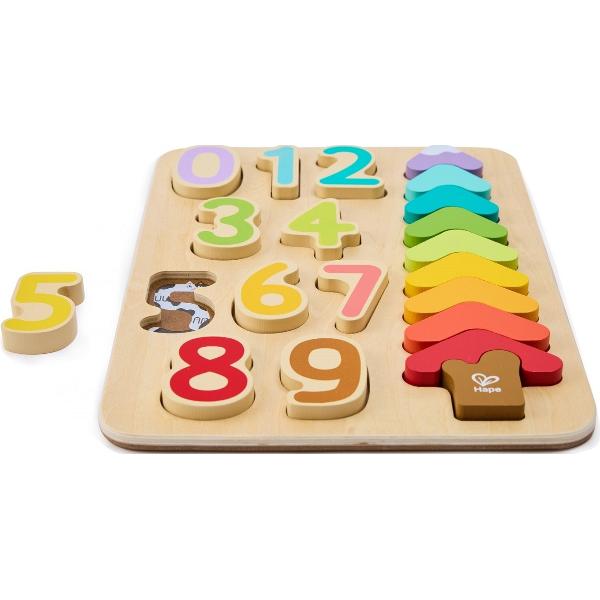 culori si numere - puzzle din lemn