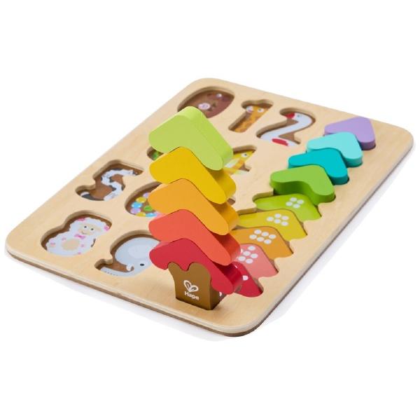 culori si numere - puzzle din lemn