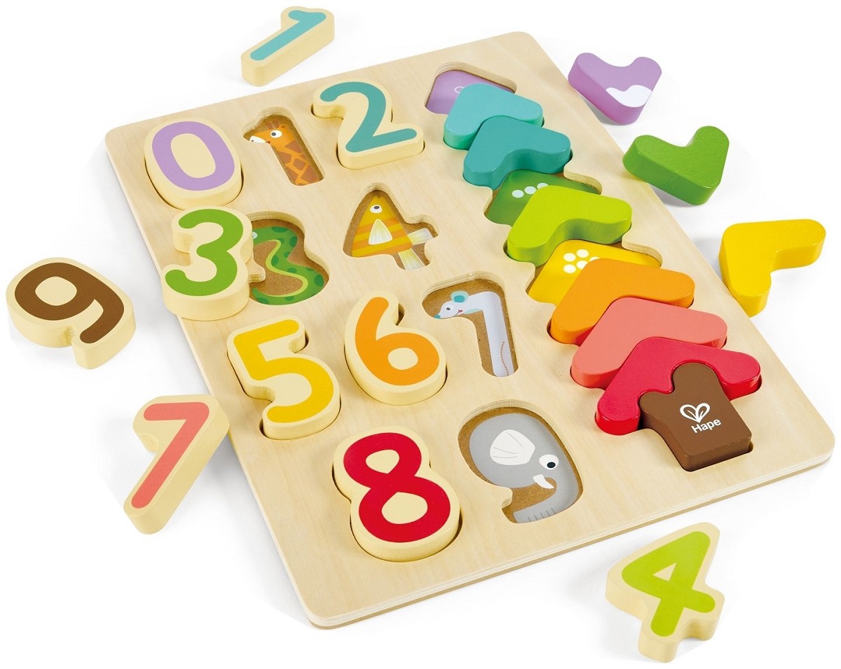 Imaginea produsului 'culori si numere - puzzle din lemn'