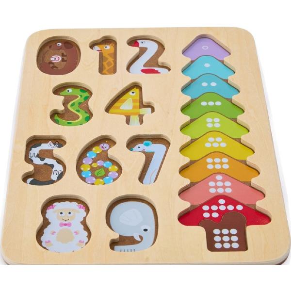 culori si numere - puzzle din lemn