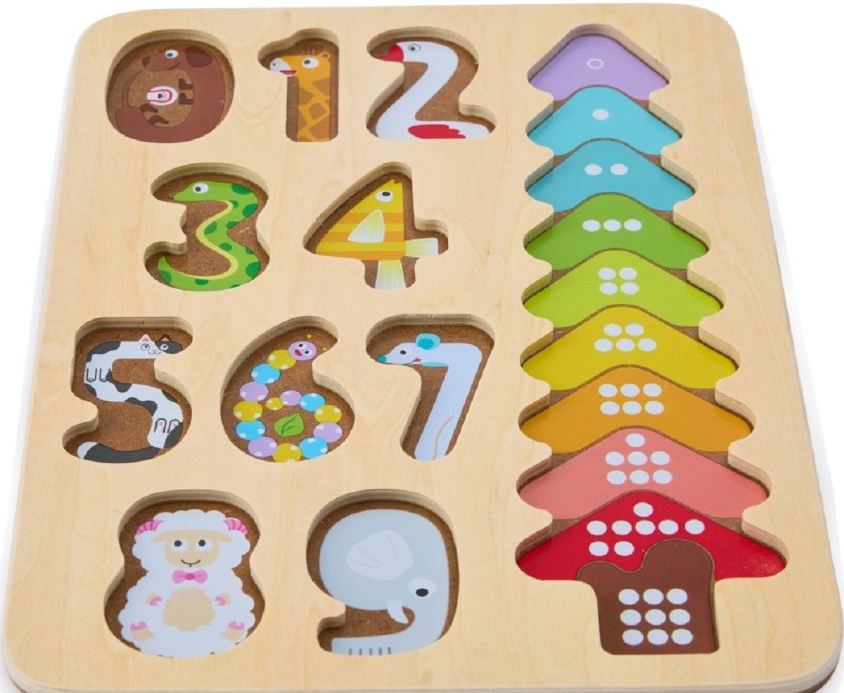 Imaginea produsului 'culori si numere - puzzle din lemn'