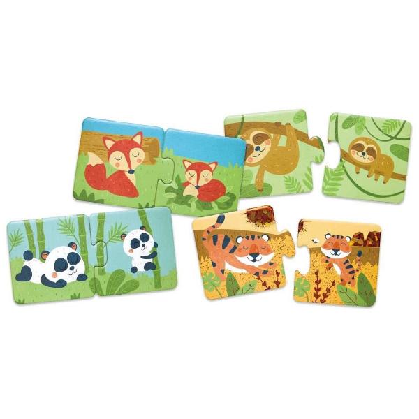 Puzzle. Potriveste perechea. Animale si pui