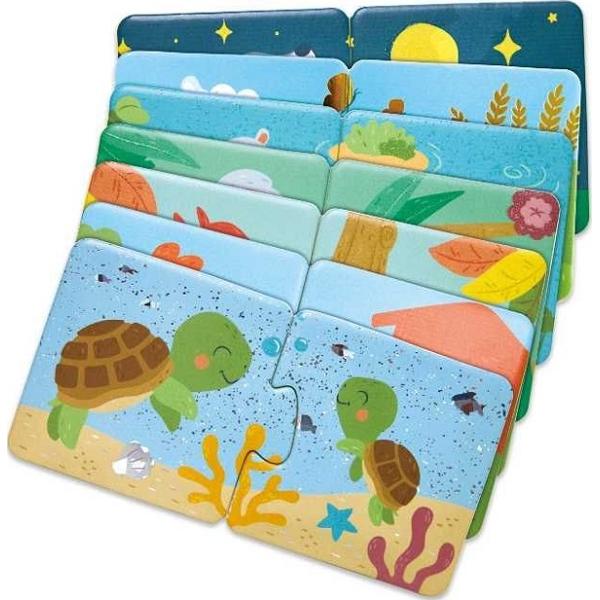 Puzzle. Potriveste perechea. Animale si pui