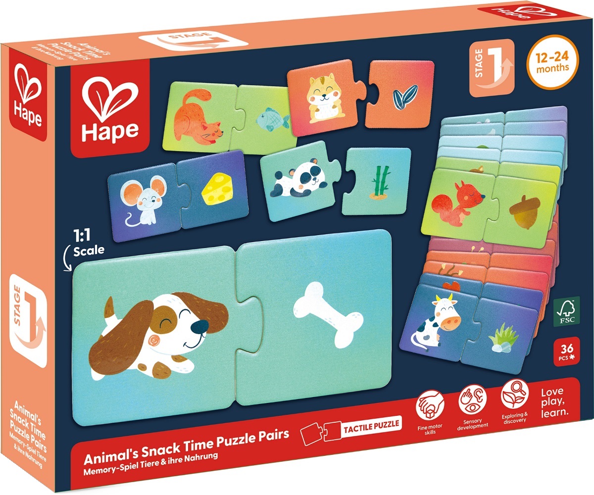 Imaginea produsului 'Puzzle: Potrivește perechea. Animale și gustări'