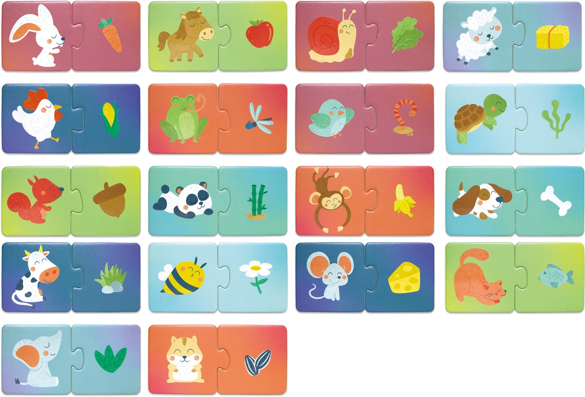 Imaginea produsului 'Puzzle: Potrivește perechea. Animale și gustări'