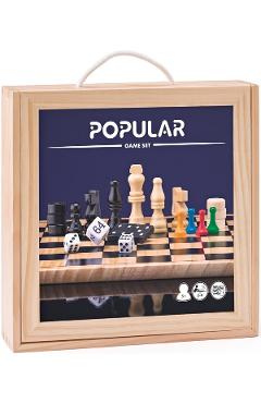 Imaginea produsului 'Set jocuri clasice: Șah, Dame, Table, Domino, Nu te supăra, Moară, Dame chinezești'