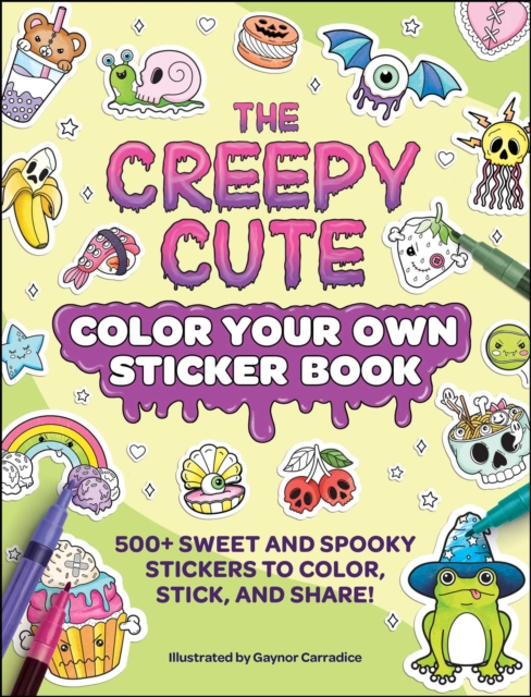 Coperta cărții 'Creepy Cute Color Your Own Sticker Book -'