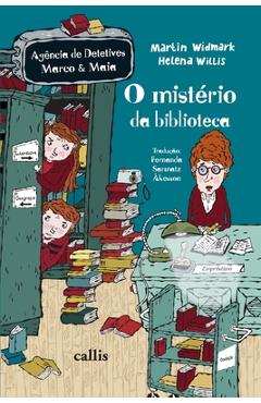 Coperta cărții 'O Mistério da Biblioteca - Martin Widmark'
