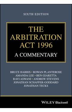 Coperta cărții 'The Arbitration Act 1996 - Bruce Harris'
