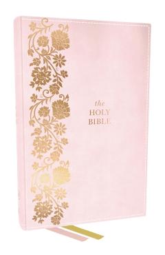 KJV Personal Size Large Print End-Of-Verse Reference Bible, Pink Leathersoft, Red Letter, Comfort Print -