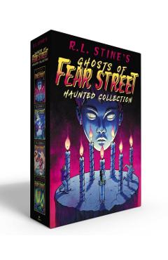 Coperta cărții 'R.L. Stine's Ghosts of Fear Street Haunted Collection (Boxed Set): Hide and Shriek; Who's Been Sleeping in My Grave?;'