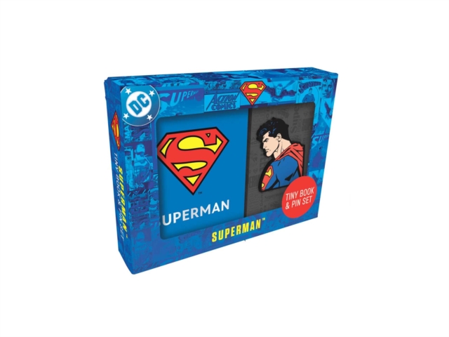 Coperta cărții 'DC Comics: Superman Tiny Book and Pin Set -'
