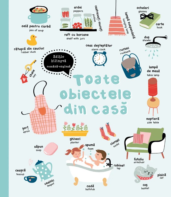 Coperta cărții 'Toate obiectele din casa Ed. bilingvă romană-engleză'