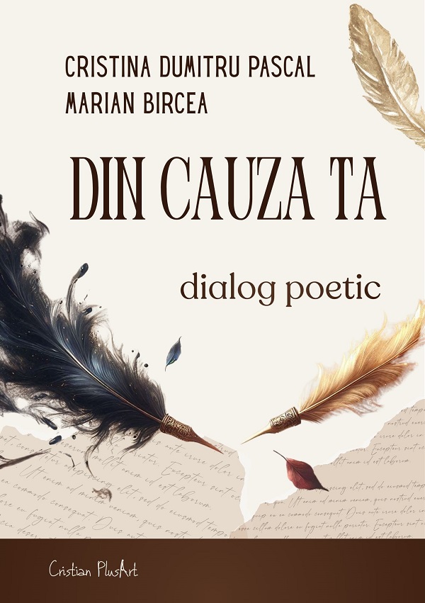 Coperta cărții 'Din cauza ta. Dialog poetic - Cristina Dumitru Pascal, Marian Bircea'