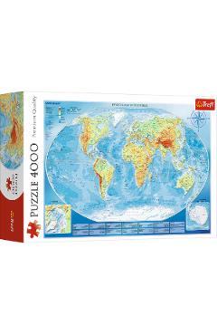 Imaginea produsului 'Puzzle 4000. Harta fizică a lumii'