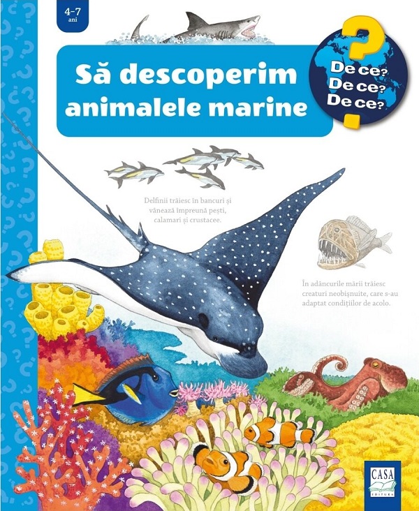 Coperta cărții 'Să descoperim animalele marine - Andrea Erne'