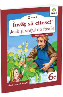 Coperta cărții 'Învăț să citesc! Nivelul 1 Jack și vrejul de fasole - Joseph Jacobs'