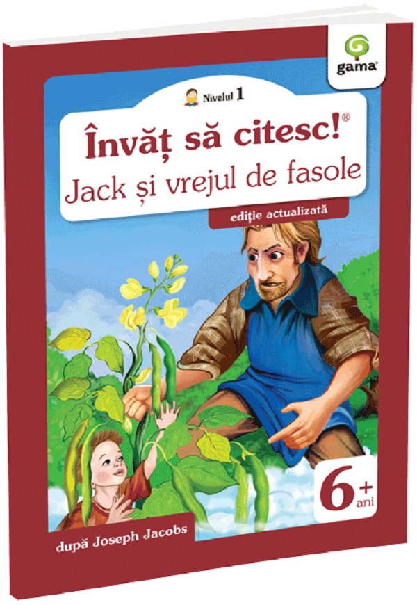Coperta cărții 'Învăț să citesc! Nivelul 1 Jack și vrejul de fasole - Joseph Jacobs'