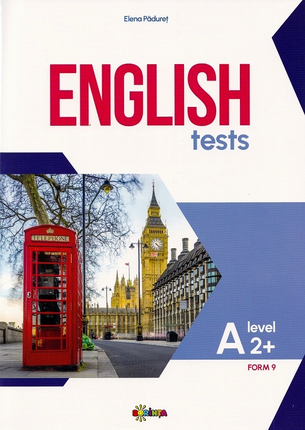 Coperta cărții 'English Tests. Level A2+ - Elena Pădureț'