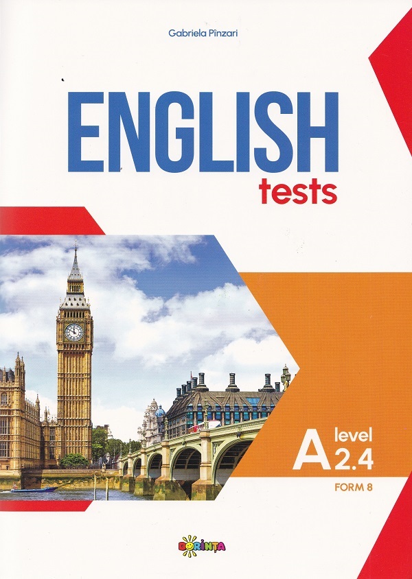 Coperta cărții 'English Tests. Level A2.4 - Gabriela Pînzari'