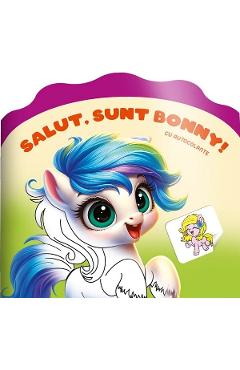 Coperta cărții 'Salut, sunt Bonny! Carte de colorat cu autocolante'