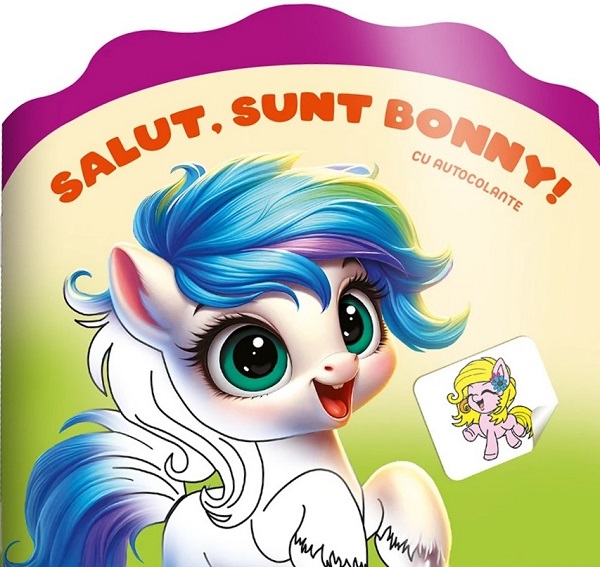 Coperta cărții 'Salut, sunt Bonny! Carte de colorat cu autocolante'