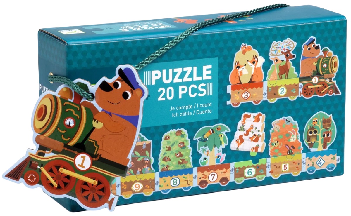 Imaginea produsului 'Puzzle trenuleț învaț să număr'