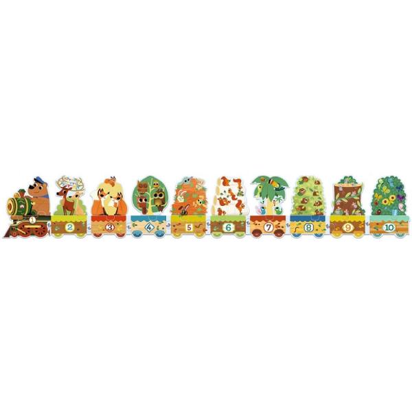 Puzzle trenulet invat sa numar