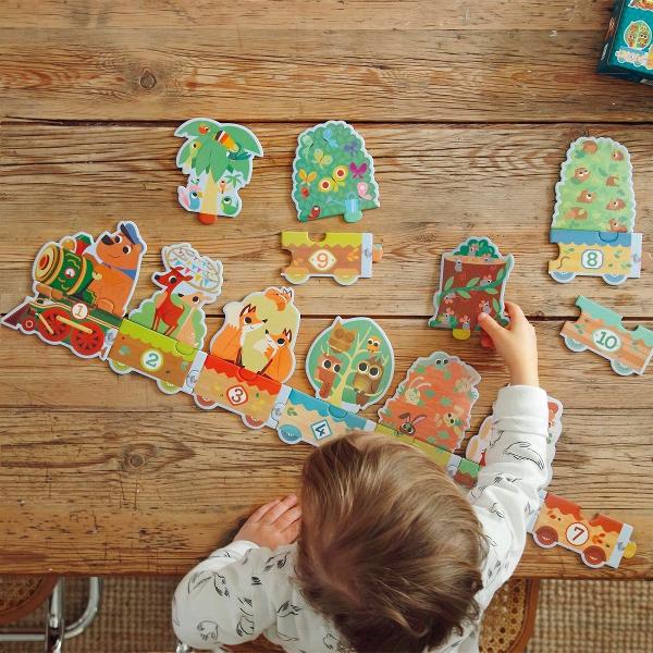 Puzzle trenulet invat sa numar