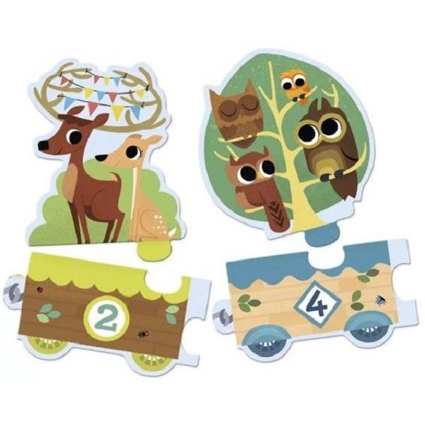 Puzzle trenulet invat sa numar