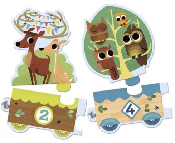 Imaginea produsului 'Puzzle trenuleț învaț să număr'