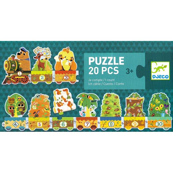 Puzzle trenulet invat sa numar