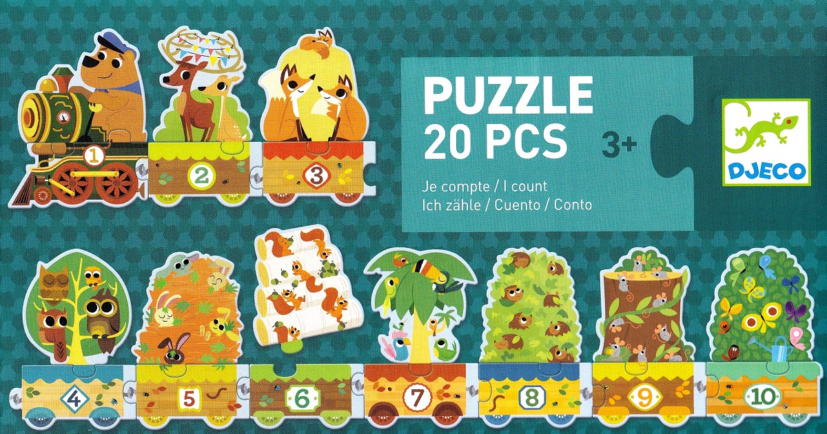 Imaginea produsului 'Puzzle trenuleț învaț să număr'